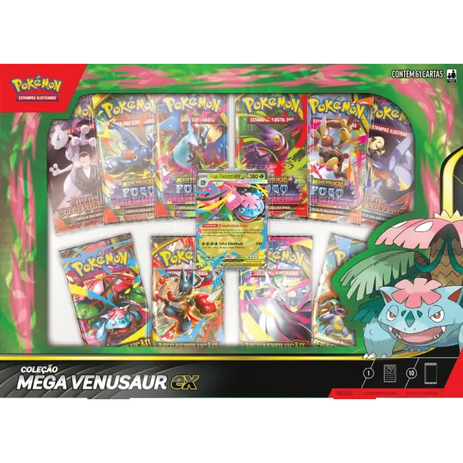 Pokémon - Box Coleção Mega Venusar Ex