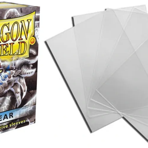 Protetor de Cartas 66mm x 91mm (Padrão) Transparente c/ 100 - Dragon Shield