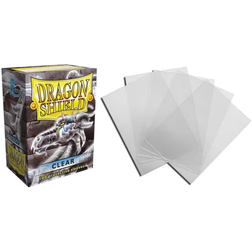 Protetor de Cartas 66mm x 91mm (Padrão) Transparente c/ 100 - Dragon Shield