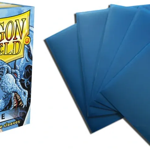 Protetor de Cartas 66mm x 91mm (Padrão) Azul c/ 100 - Dragon Shield