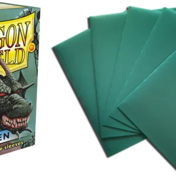 Protetor de Cartas 66mm x 91mm (Padrão) Verde c/ 100 - Dragon Shield