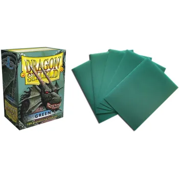 Protetor de Cartas 66mm x 91mm (Padrão) Verde c/ 100 - Dragon Shield