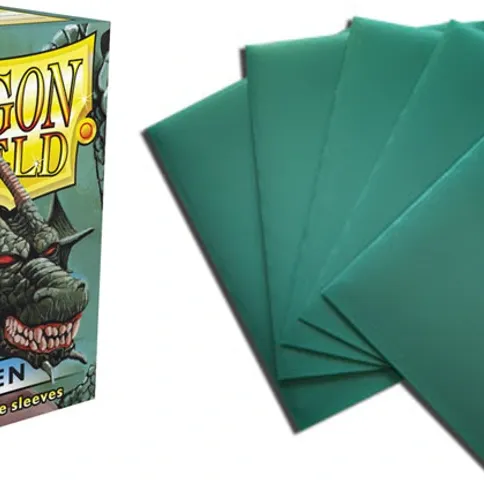 Protetor de Cartas 66mm x 91mm (Padrão) Verde c/ 100 - Dragon Shield