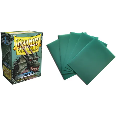 Protetor de Cartas 66mm x 91mm (Padrão) Verde c/ 100 - Dragon Shield