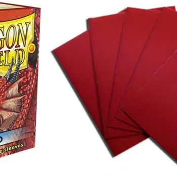 Protetor de Cartas 66mm x 91mm (Padrão) Vermelho c/ 100 - Dragon Shield