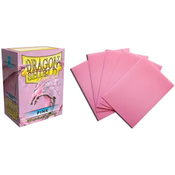 Protetor de Cartas 66mm x 91mm (Padrão) Rosa c/ 100 - Dragon Shield