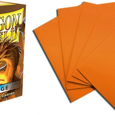 Protetor de Cartas 66mm x 91mm (Padrão) Laranja c/ 100 - Dragon Shield