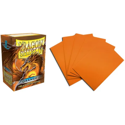Protetor de Cartas 66mm x 91mm (Padrão) Laranja c/ 100 - Dragon Shield