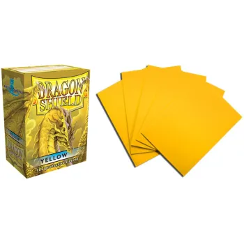 Protetor de Cartas 66mm x 91mm (Padrão) Amarelo c/ 100 - Dragon Shield