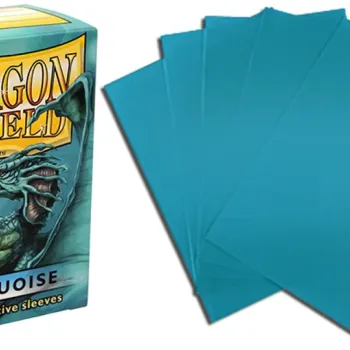 Protetor de Cartas 66mm x 91mm (Padrão) Turquesa c/ 100 - Dragon Shield
