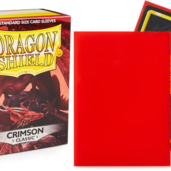 Protetor de Cartas 66mm x 91mm (Padrão) Escarlate c/ 100 - Dragon Shield