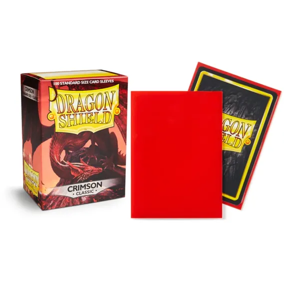 Protetor de Cartas 66mm x 91mm (Padrão) Escarlate c/ 100 - Dragon Shield