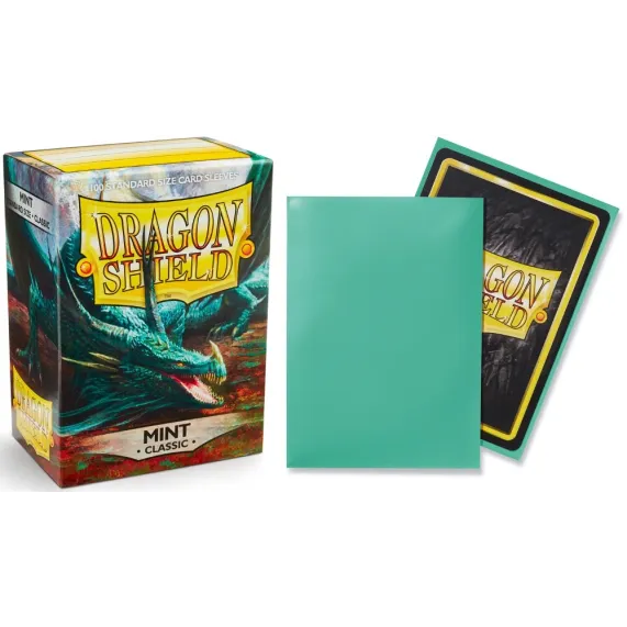 Protetor de Cartas 66mm x 91mm (Padrão) Menta c/ 100 - Dragon Shield Protetor de Cartas 66mm x 91mm (Padrão) Menta c/ 100 - Dragon Shield