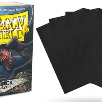 Protetor de Cartas 66mm x 91mm (Padrão) Matte Preto c/ 100 - Dragon Shield