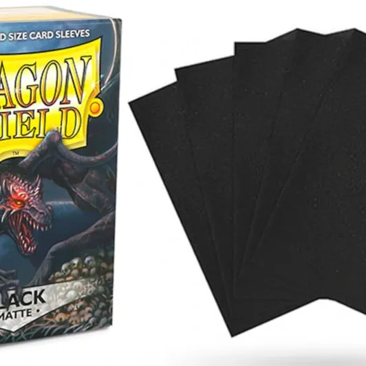 Protetor de Cartas 66mm x 91mm (Padrão) Matte Preto c/ 100 - Dragon Shield Protetor de Cartas 66mm x 91mm (Padrão) Matte Preto c/ 100 - Dragon Shield