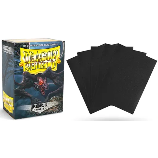 Protetor de Cartas 66mm x 91mm (Padrão) Matte Preto c/ 100 - Dragon Shield Protetor de Cartas 66mm x 91mm (Padrão) Matte Preto c/ 100 - Dragon Shield