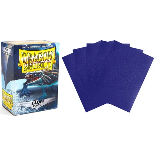 Protetor de Cartas 66mm x 91mm (Padrão) Matte Azul c/ 100 - Dragon Shield Protetor de Cartas 66mm x 91mm (Padrão) Matte Azul c/ 100 - Dragon Shield