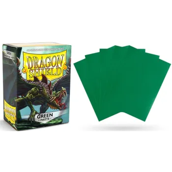 Protetor de Cartas 66mm x 91mm (Padrão) Matte Verde c/ 100 - Dragon Shield