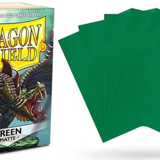 Protetor de Cartas 66mm x 91mm (Padrão) Matte Verde c/ 100 - Dragon Shield Protetor de Cartas 66mm x 91mm (Padrão) Matte Verde c/ 100 - Dragon Shield