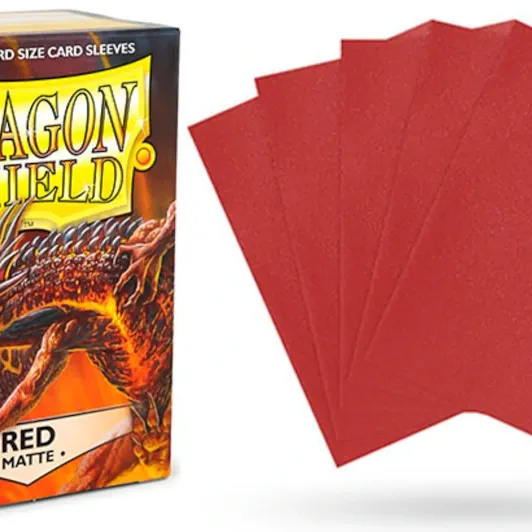 Protetor de Cartas 66mm x 91mm (Padrão) Matte Vermelho c/ 100 - Dragon Shield Protetor de Cartas 66mm x 91mm (Padrão) Matte Vermelho c/ 100 - Dragon Shield