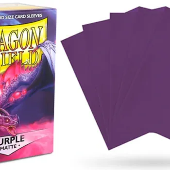 Protetor de Cartas 66mm x 91mm (Padrão) Matte Roxo c/ 100 - Dragon Shield