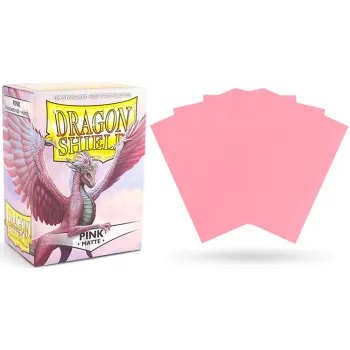 Protetor de Cartas 66mm x 91mm (Padrão) Matte Rosa c/ 100 - Dragon Shield