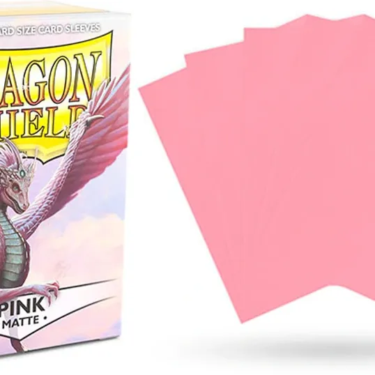 Protetor de Cartas 66mm x 91mm (Padrão) Matte Rosa c/ 100 - Dragon Shield Protetor de Cartas 66mm x 91mm (Padrão) Matte Rosa c/ 100 - Dragon Shield