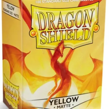 Protetor de Cartas 66mm x 91mm (Padrão) Matte Amarelo c/ 100 - Dragon Shield