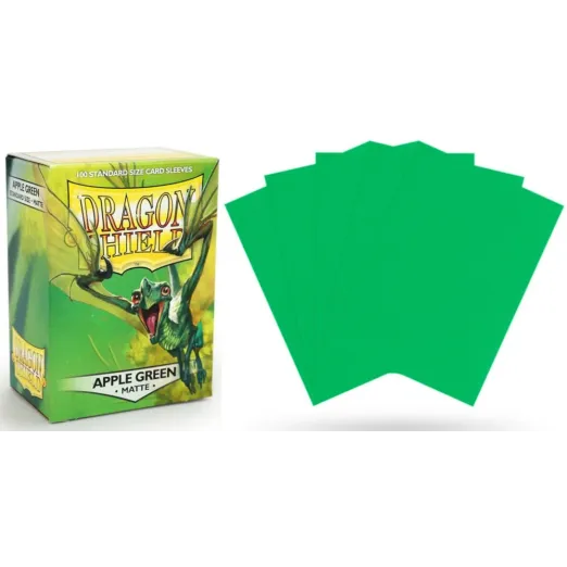 Protetor de Cartas 66mm x 91mm (Padrão) Matte Verde Maçã c/ 100 - Dragon Shield Protetor de Cartas 66mm x 91mm (Padrão) Matte Verde Maçã c/ 100 - Dragon Shield