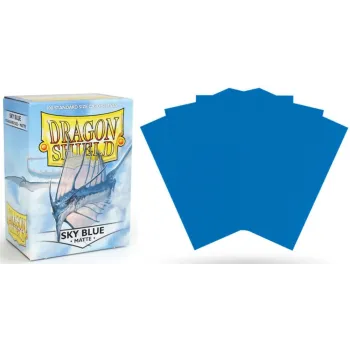 Protetor de Cartas 66mm x 91mm (Padrão) Matte Azul Céu c/ 100 - Dragon Shield