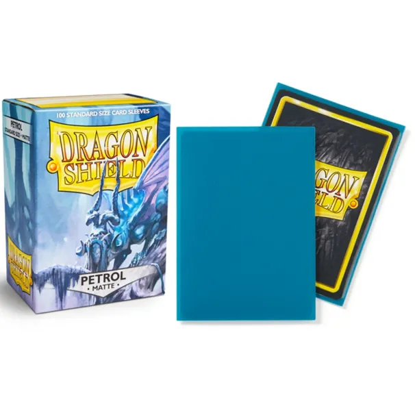 Protetor de Cartas 66mm x 91mm (Padrão) Matte Petróleo c/ 100 - Dragon Shield
