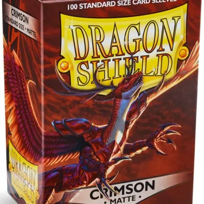 Protetor de Cartas 66mm x 91mm (Padrão) Matte Escarlate c/ 100 - Dragon Shield