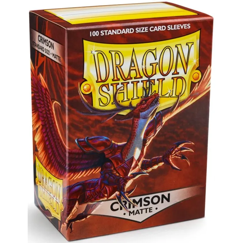 Protetor de Cartas 66mm x 91mm (Padrão) Matte Escarlate c/ 100 - Dragon Shield