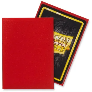 Protetor de Cartas 66mm x 91mm (Padrão) Matte Escarlate c/ 100 - Dragon Shield