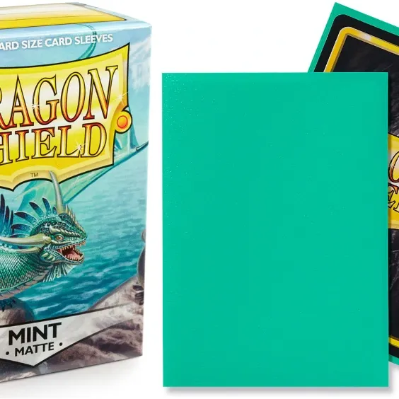 Protetor de Cartas 66mm x 91mm (Padrão) Matte Menta c/ 100 - Dragon Shield Protetor de Cartas 66mm x 91mm (Padrão) Matte Menta c/ 100 - Dragon Shield