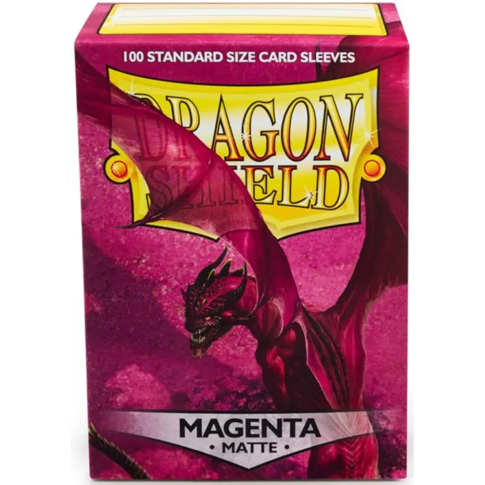 Protetor de Cartas 66mm x 91mm (Padrão) Matte Magenta c/ 100 - Dragon Shield Protetor de Cartas 66mm x 91mm (Padrão) Matte Magenta c/ 100 - Dragon Shield