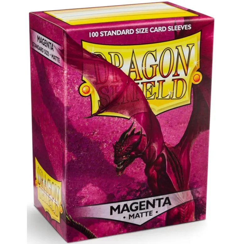 Protetor de Cartas 66mm x 91mm (Padrão) Matte Magenta c/ 100 - Dragon Shield Protetor de Cartas 66mm x 91mm (Padrão) Matte Magenta c/ 100 - Dragon Shield