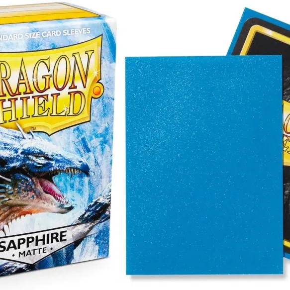 Protetor de Cartas 66mm x 91mm (Padrão) Matte Safira c/ 100 - Dragon Shield