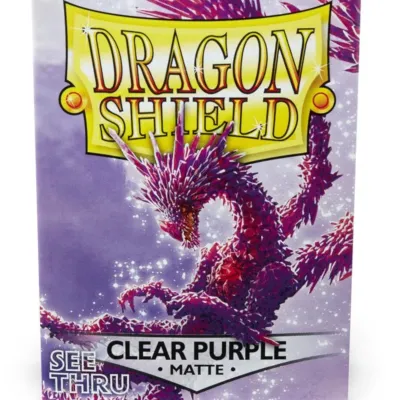 Protetor de Cartas 66mm x 91mm (Padrão) Matte Roxo Transparente c/ 100 - Dragon Shield Protetor de Cartas 66mm x 91mm (Padrão) Matte Roxo Transparente c/ 100 - Dragon Shield