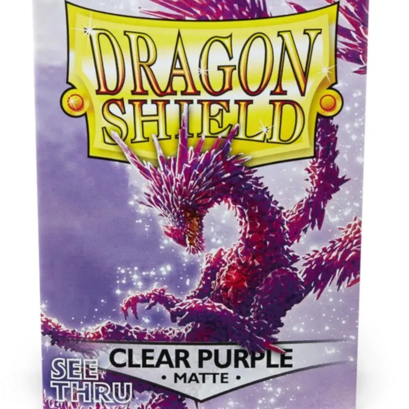 Protetor de Cartas 66mm x 91mm (Padrão) Matte Roxo Transparente c/ 100 - Dragon Shield Protetor de Cartas 66mm x 91mm (Padrão) Matte Roxo Transparente c/ 100 - Dragon Shield