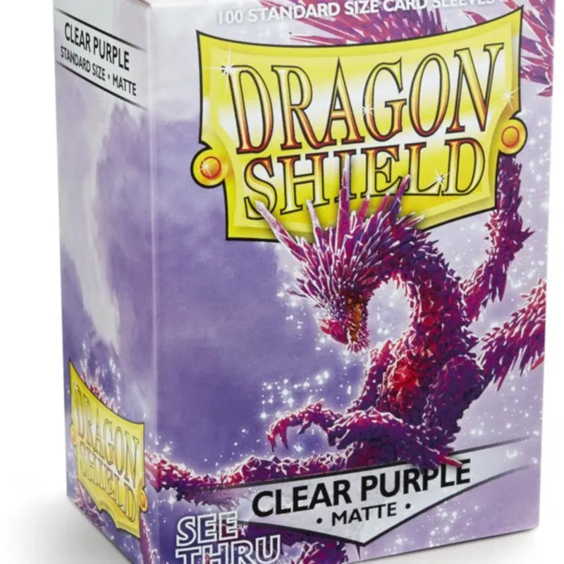 Protetor de Cartas 66mm x 91mm (Padrão) Matte Roxo Transparente c/ 100 - Dragon Shield Protetor de Cartas 66mm x 91mm (Padrão) Matte Roxo Transparente c/ 100 - Dragon Shield