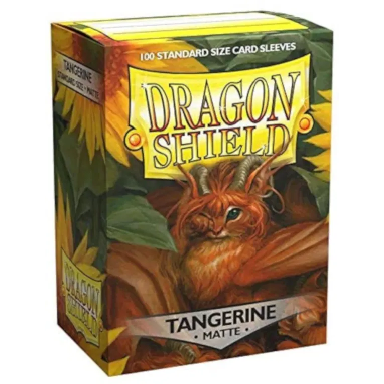 Protetor de Cartas 66mm x 91mm (Padrão) Matte Tangerina c/ 100 - Dragon Shield