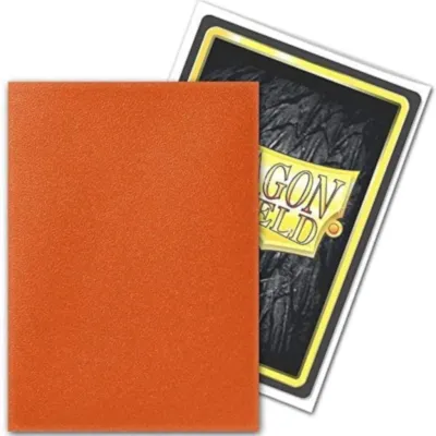 Protetor de Cartas 66mm x 91mm (Padrão) Matte Tangerina c/ 100 - Dragon Shield Protetor de Cartas 66mm x 91mm (Padrão) Matte Tangerina c/ 100 - Dragon Shield
