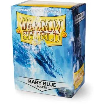 Protetor de Cartas 66mm x 91mm (Padrão) Matte Azul Bebê c/ 100 - Dragon Shield