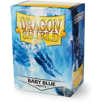 Protetor de Cartas 66mm x 91mm (Padrão) Matte Azul Bebê c/ 100 - Dragon Shield