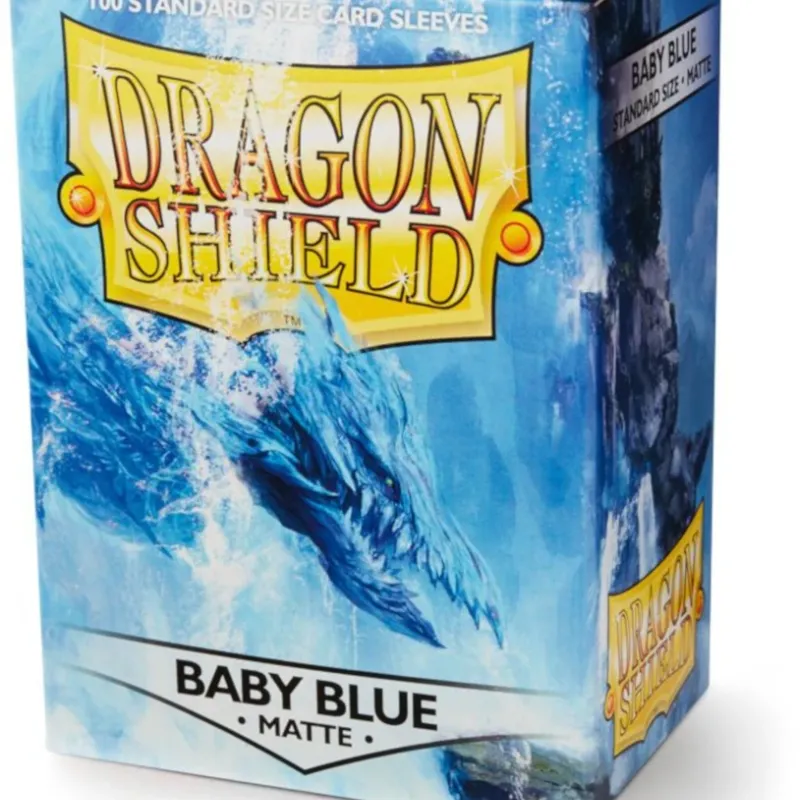 Protetor de Cartas 66mm x 91mm (Padrão) Matte Azul Bebê c/ 100 - Dragon Shield