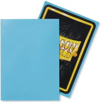 Protetor de Cartas 66mm x 91mm (Padrão) Matte Azul Bebê c/ 100 - Dragon Shield