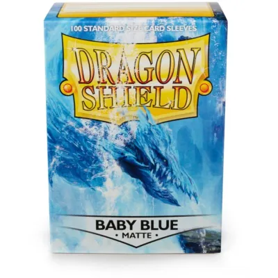 Protetor de Cartas 66mm x 91mm (Padrão) Matte Azul Bebê c/ 100 - Dragon Shield