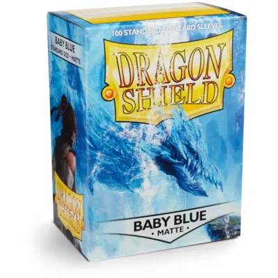 Protetor de Cartas 66mm x 91mm (Padrão) Matte Azul Bebê c/ 100 - Dragon Shield