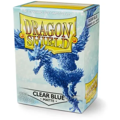 Protetor de Cartas 66mm x 91mm (Padrão) Matte Azul Transparente c/ 100 - Dragon Shield Protetor de Cartas 66mm x 91mm (Padrão) Matte Azul Transparente c/ 100 - Dragon Shield